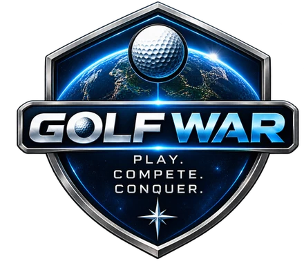 GOLF WAR badge: Play. Compete. Conquer.
